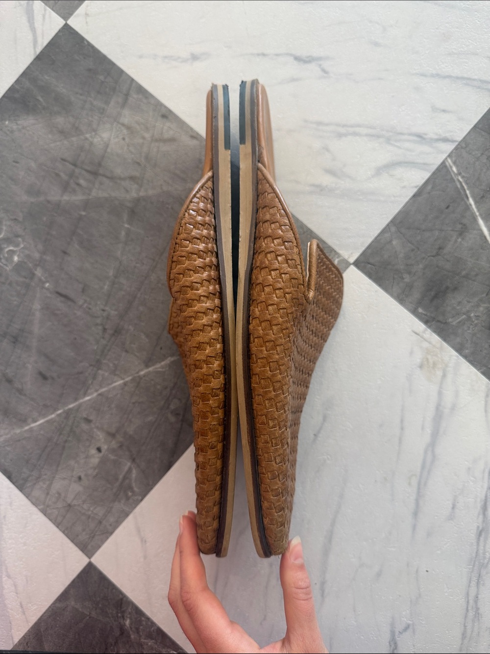 ASOS Tan Brown Woven Slip-On Mules - Picture 3 of 3